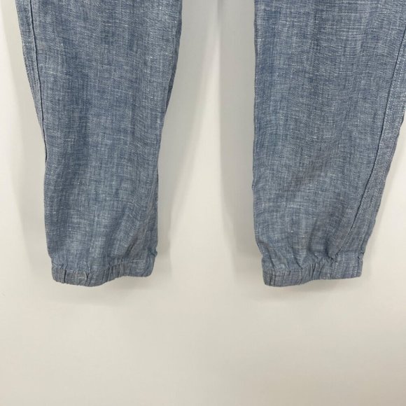 Athleta Women's Cabo Linen Jogger Pants Size 8 Chambray Blue - Picture 5 of 13